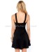 Cross Over Backless Black Dress